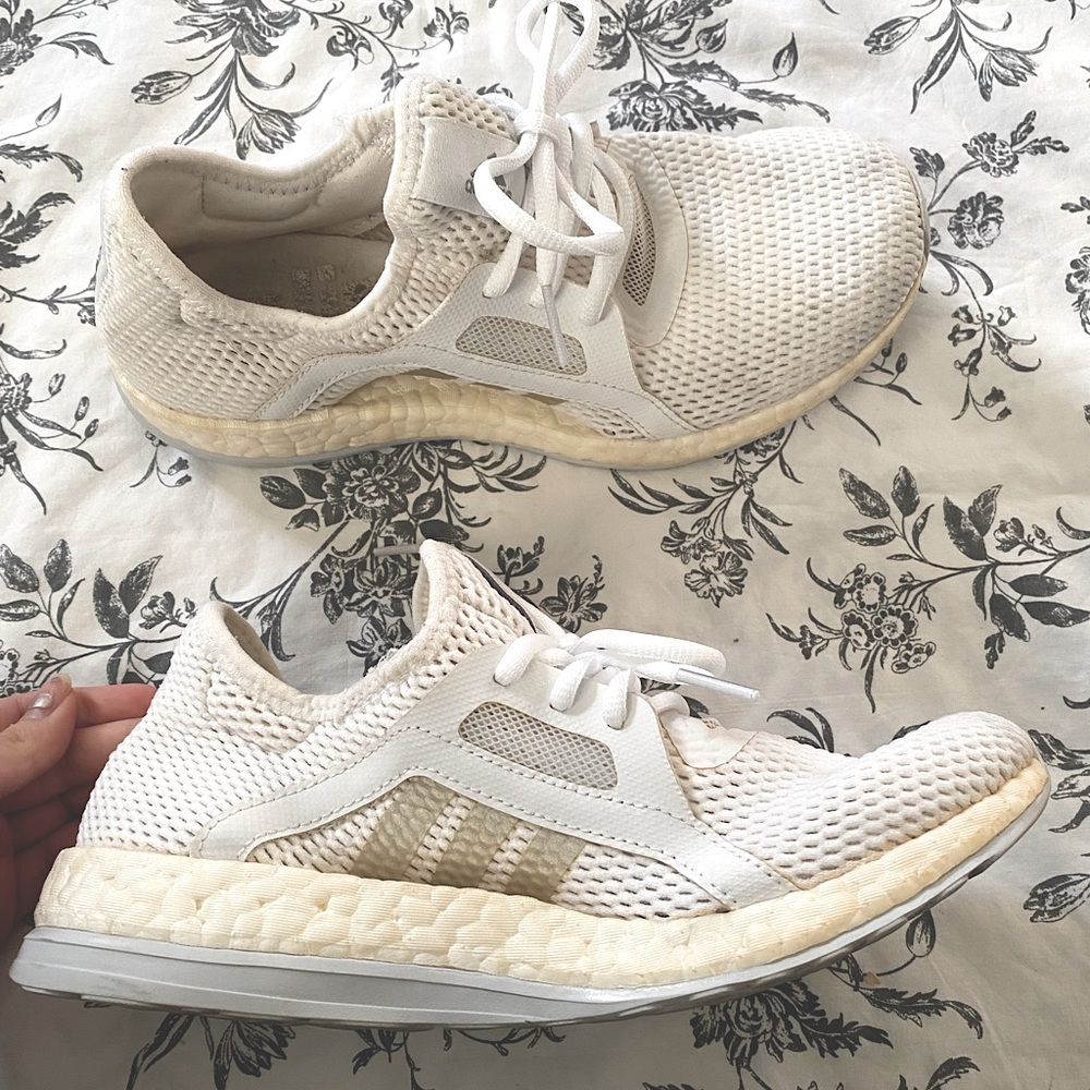 Adidas White Pureboost X Women’s Athletic Running Sneakers